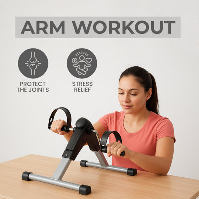 Alivio Portable Mini Exercise Bike Pedal Home Pedal Arms Legs Workout