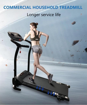 Alivio Pro 1.5HP Electric Treadmill, Foldable Design with Bluetooth Speakers, 1-12 km/h LCD Display Running Machine