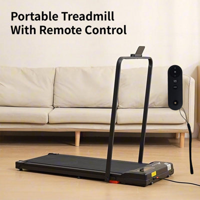 Alivio Remote Control Portable Treadmill with LED Display (Black)