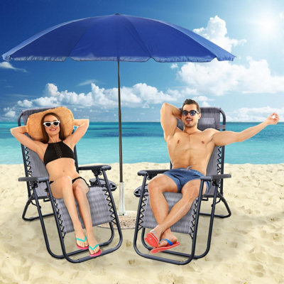 Pool Cup Holders Outsunny Zero Gravity Chair Set With Side Table