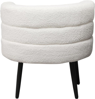 Alivio Sherpa Chair, Sherpa Sofa Chair for Living Room Bedroom Dining Room Makeup Office Reception Cafe Bar - White