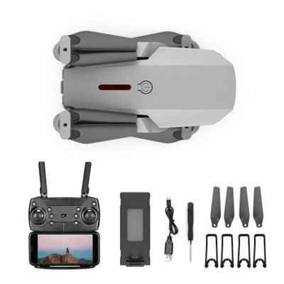 Alivio WiFi Enabled FPV Drone with HD Camera, Remote Control Drone for Beginners, RC Foldable Drone 3.7V - Grey