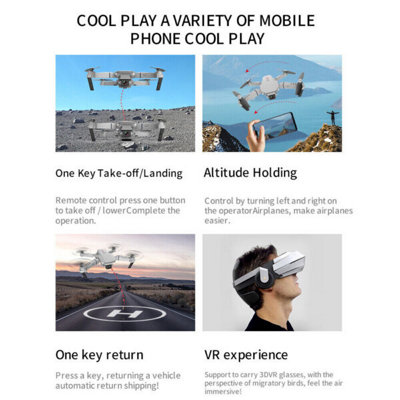 Alivio WiFi Enabled FPV Drone with HD Camera, Remote Control Drone for Beginners, RC Foldable Drone 3.7V - Grey