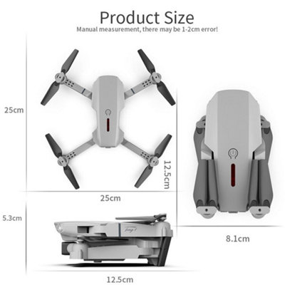 Alivio WiFi Enabled FPV Drone with HD Camera, Remote Control Drone for Beginners, RC Foldable Drone 3.7V - Grey
