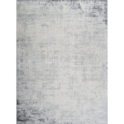 ALIX Abstract Modern Marble Charcoal Area Rug 140 x 200 cm