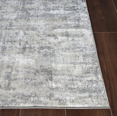 ALIX Abstract Modern Marble Charcoal Area Rug 200 x 275 cm