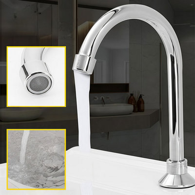 Foot Pedal Faucet Set - Hands-Free Bathroom Sink Tap With Copper Valve & ABS Pedal