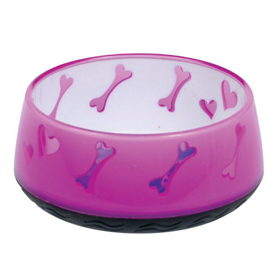 All For Paws Anti Slip Dog Bowl Blue Hearts Small