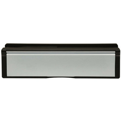 All in one Intumescent Letterbox Assembly 242mm Fixing Centres Polished Chrome