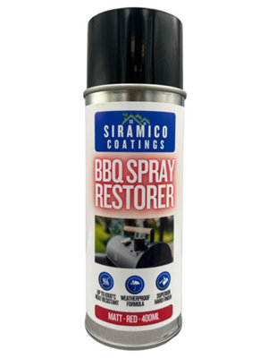 All in One Primerless BBQ, Firepit, Chiminea & Smoker Paint Restorer - Matt Red