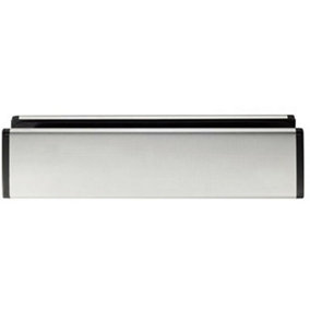 All in one Sleeved Letterbox Plate 260 x 47mm Aperture Polished Steel