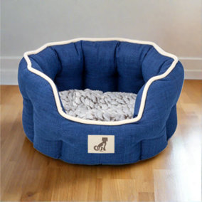 All Pet Solutions Alfie - Navy Soft Dog Bed - Size S/M/L
