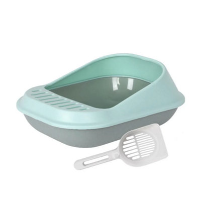 All Pet Solutions Cat Litter Tray with High Sides & Scoop, Green Price Comparisons | Compare The Build