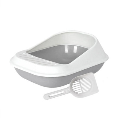 All Pet Solutions Cat Litter Tray with High Sides & Scoop, Grey Price Comparisons | Compare The Build