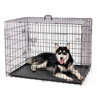 All Pet Solutions Dog Cage Home Kennel Foldable Size L 106x71x77cm DIY at B Q