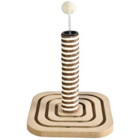 All Pet Solutions Small Cat Scratching Post With Wooden Base 40cm