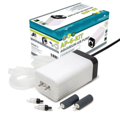 All Pond Solutions 336L/H Aquarium Air Pump Complete Kit AP-6