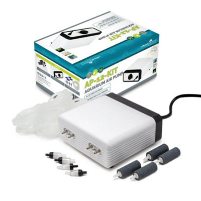 All Pond Solutions 672L/H Aquarium Air Pump Complete Kit AP-12