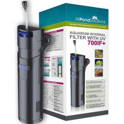 All Pond Solutions 700L/H Aquarium Internal Filter with 9w UV 700IF+