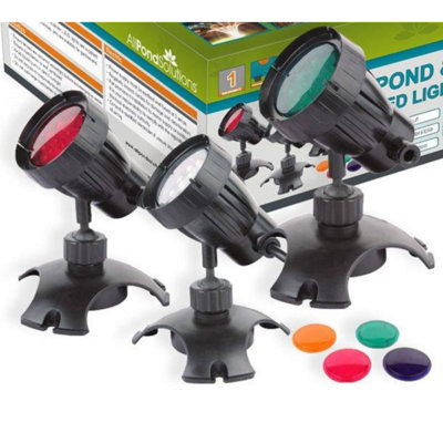 All Pond Solutions Pond or Garden Submersible LED Light Set PGLED 3
