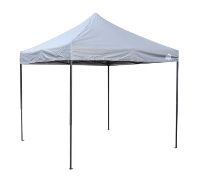 All Seasons Gazebos 2.5X2.5 Fully Waterproof Pop up Gazebo With Accessories Metallic Grey