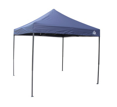 All Seasons Gazebos 2.5X2.5 Fully Waterproof Pop up Gazebo With Accessories Navy Blue