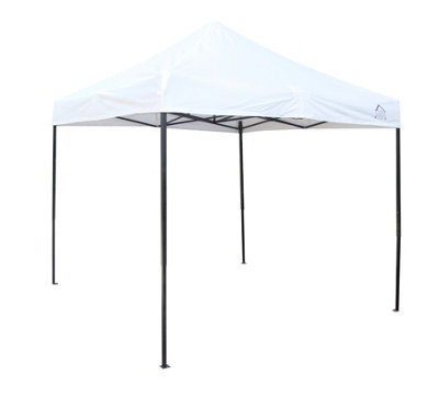 All Seasons Gazebos 2.5X2.5 Fully Waterproof Pop up Gazebo With Accessories White