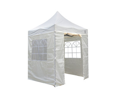 All Seasons Gazebos 2x2 Full Waterproof Pop Up Gazebo with 4 Lightweight Side Panels and