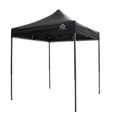 All Seasons Gazebos 2x2 Fully Waterproof Pop up Gazebo With Accessories Black