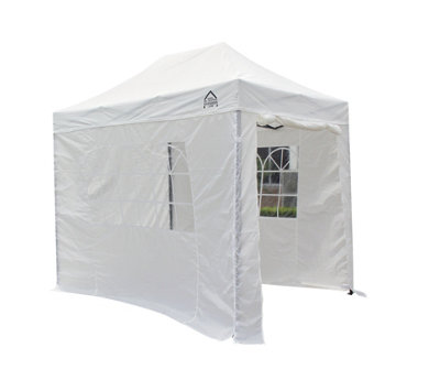 All Seasons Gazebos 3x2 Full Waterproof Pop Up Gazebo with 4 Lightweight Side Panels and Accessories White