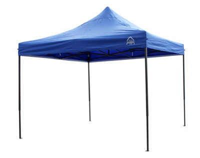 All Seasons Gazebos 3x3m Pop Up Gazebo – Fully Waterproof With 4 Zip-Up Sides & Accessories, Navy Blue