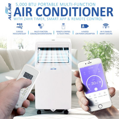 ALLAIR 5000BTU Smart Portable Air Conditioner Unit Remote-APP control