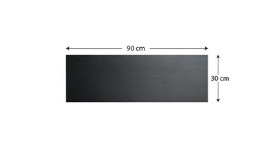 ALLboards 90x30cm Black chalk magnetic panel - black frameless chalk board