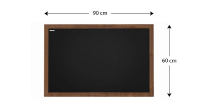 ALLboards Black chalkboard 100x80 cm wooden frame