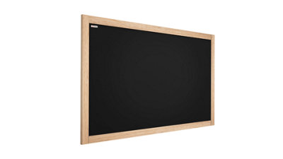 ALLboards Black chalkboard 120x90 cm natural wooden frame