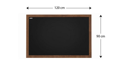 ALLboards Black chalkboard 120x90 cm wooden frame