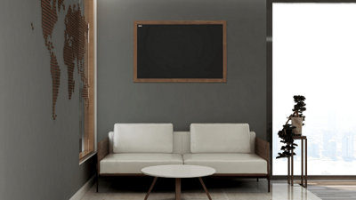 ALLboards Black chalkboard 200x100 cm wooden frame