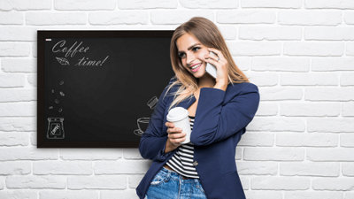 ALLboards Black chalkboard 60x40 cm wooden frame color black