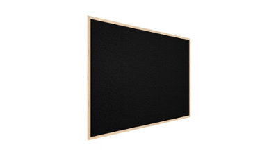 ALLboards Black cork notice board wooden natural frame 120x90 cm