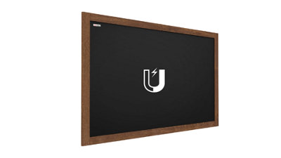 ALLboards Black magnetic chalkboard 100x80 cm wooden frame
