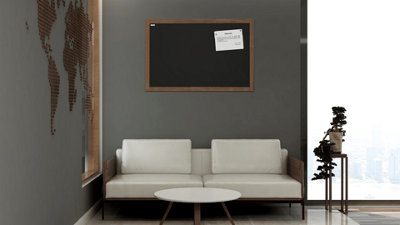 ALLboards Black magnetic chalkboard 200x100 cm wooden frame