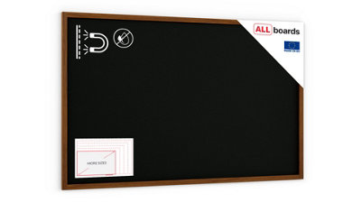 ALLboards Black magnetic chalkboard 200x120 cm wooden frame