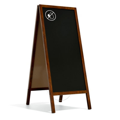 ALLboards Black pavement Chalkboard with wooden frame 150x61cm