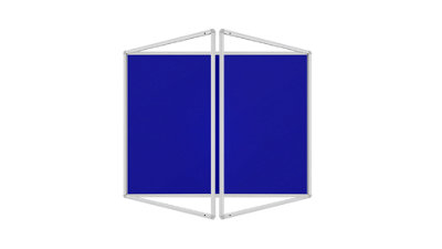 ALLboards Blue Felt Display Case with Aluminium Frame 150x100cm Lockable Poster Case with Felt Rear Panel Price Comparisons | Compare The Build