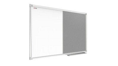 Allboards Combination Board 2 In 1 Whiteboard & Grey Felt Board With 