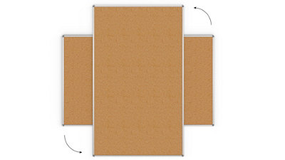 ALLboards Cork notice board aluminium frame 200x120 cm