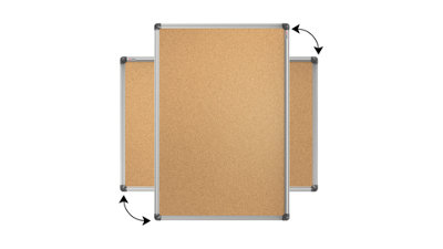 ALLboards Cork notice board aluminium frame 200x120 cm