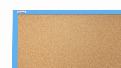 ALLboards Cork notice board wooden natural blue frame 90x60 cm