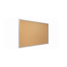 ALLboards Cork notice board wooden natural grey frame 100x80 cm