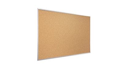 ALLboards Cork notice board wooden natural silver frame 120x90 cm